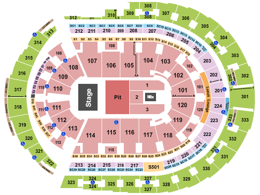 Bridgestone Arena Chris Stapleton Seating Chart